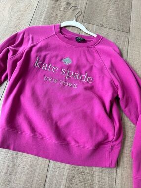 kate spade Bright Pink Logo Crewneck Sweatshirt size medium